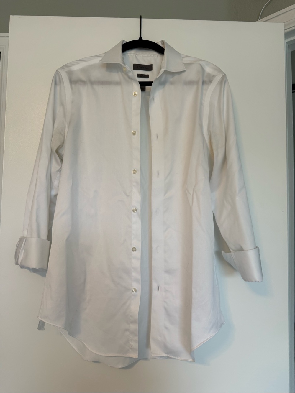 Calvin Klein White Long-Sleeve Dress Shirt